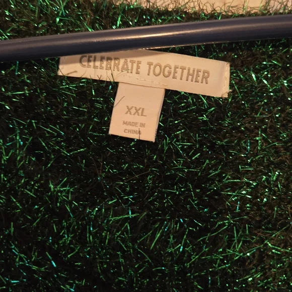 Festive Green Christmas Sweater Dress - Picture 3 of 5